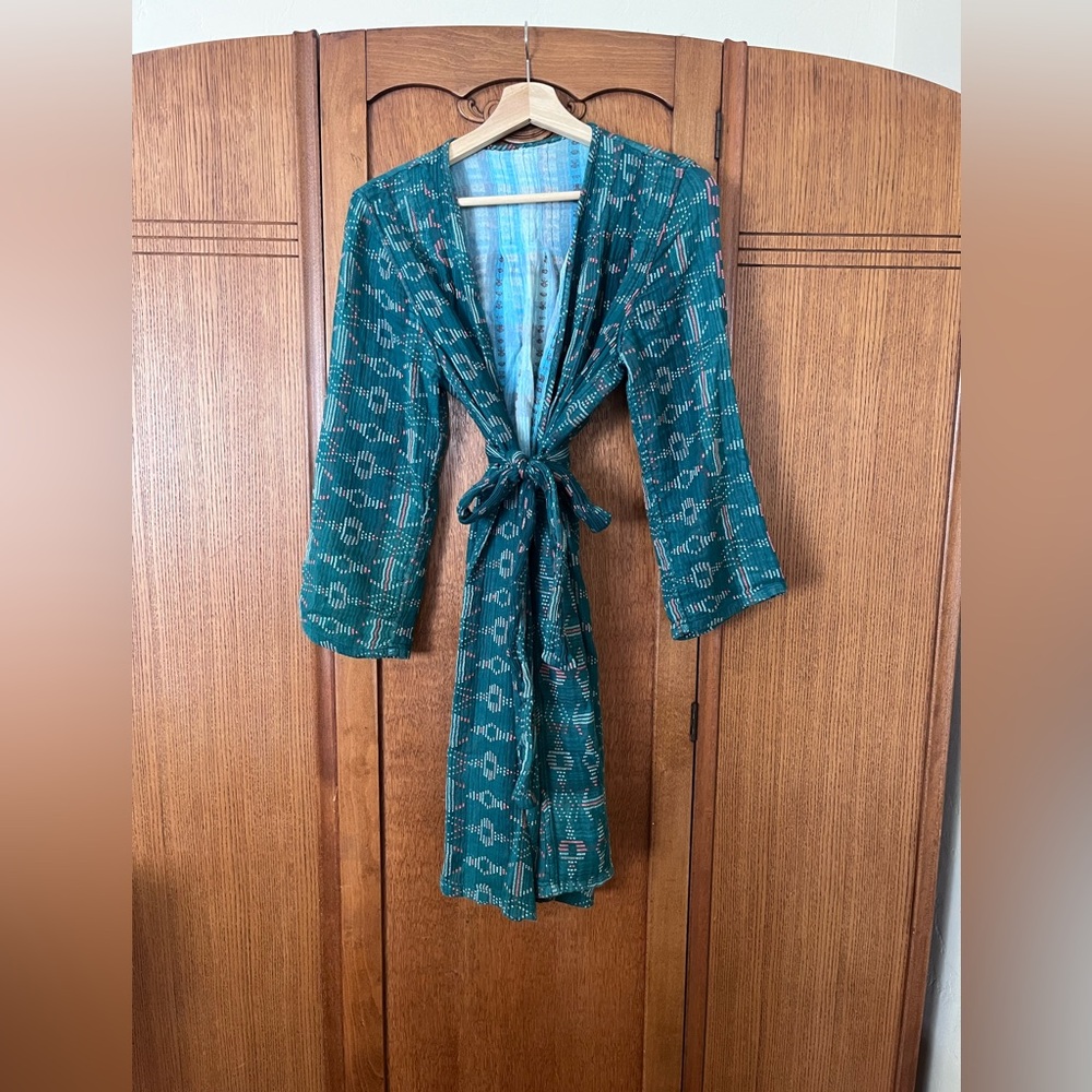Ace&Jig Camden Duster in Emerald/Sky